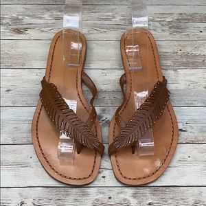 coach lily flat feather sandals